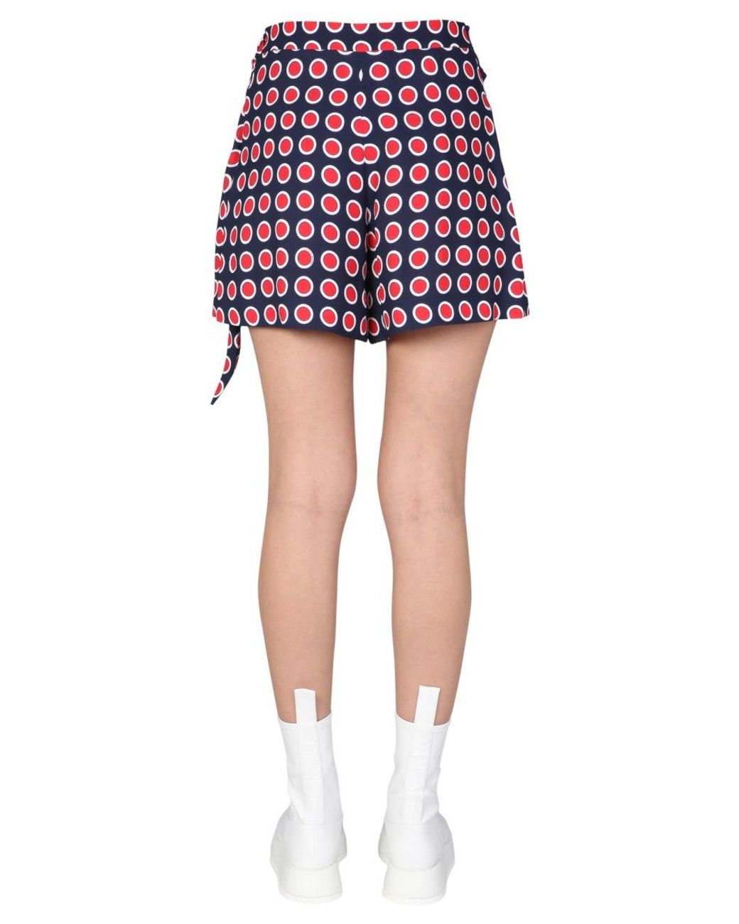 Boutique Moschino Red Eyelets Shorts