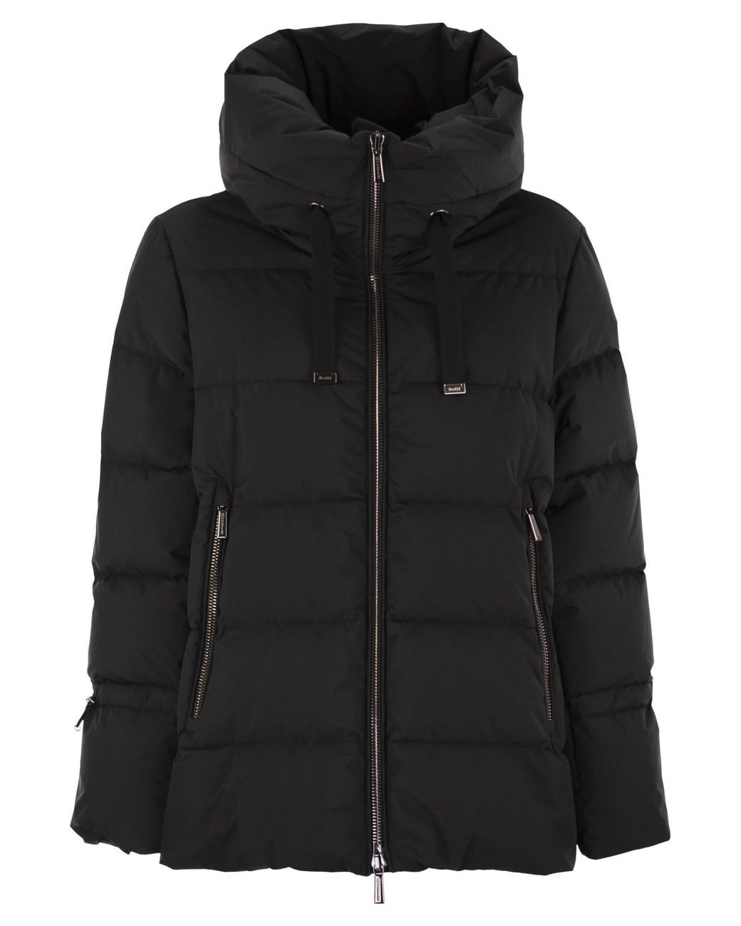 Moorer Black Gadia Stp Hooded Down Jacket