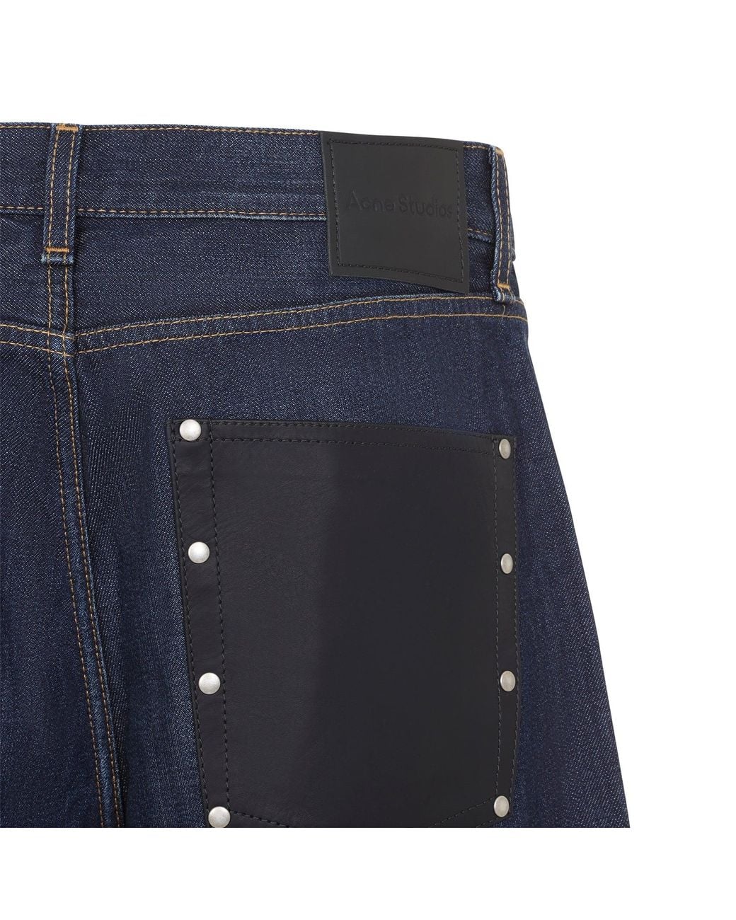 1981 Dive Leather Jeans Acne de color Blue