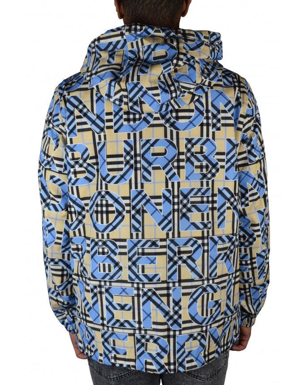 Veste à capuche Burberry en coloris Blue