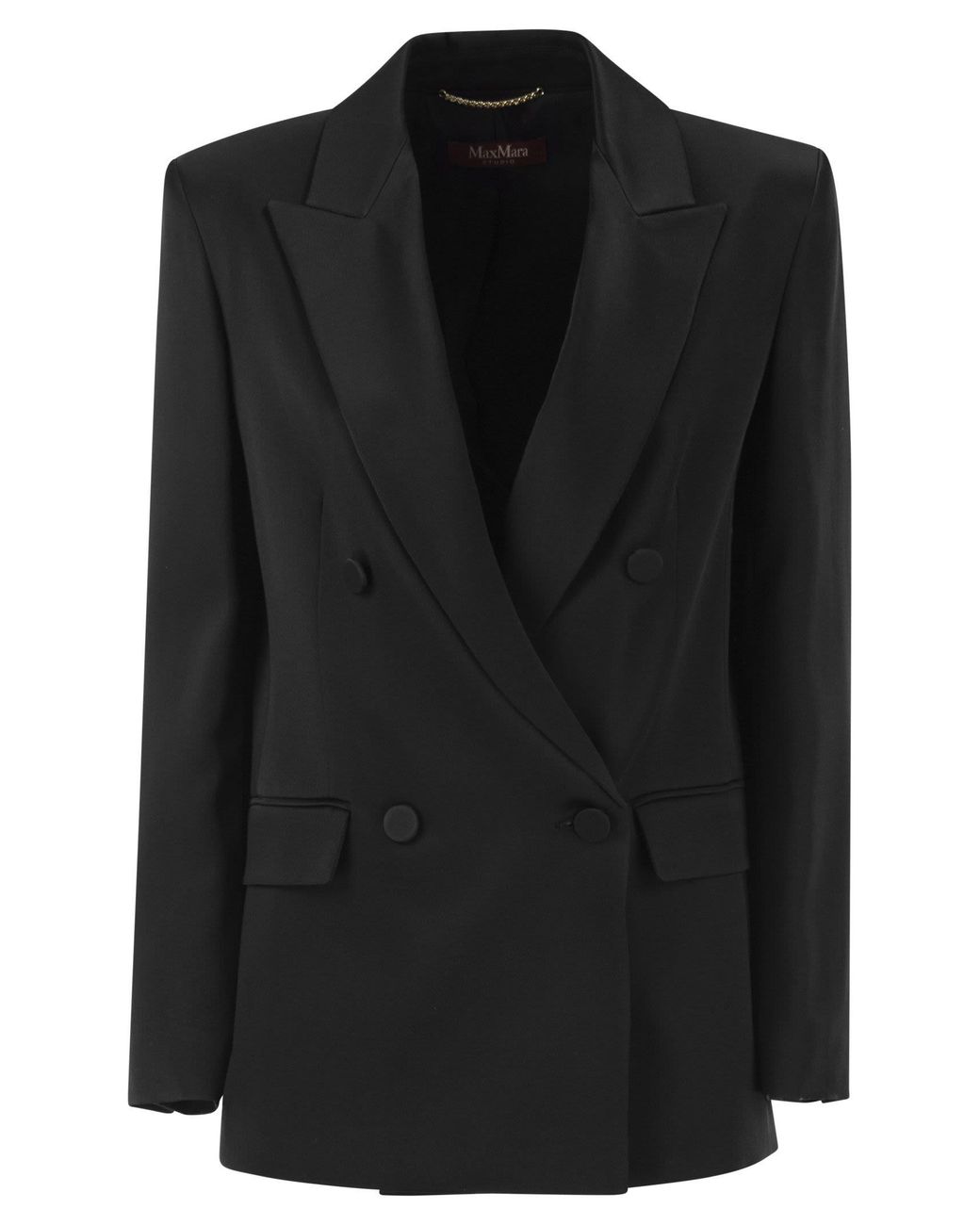 Max Mara Black Maxmara Studio Msearca – Double-Breasted Blazer