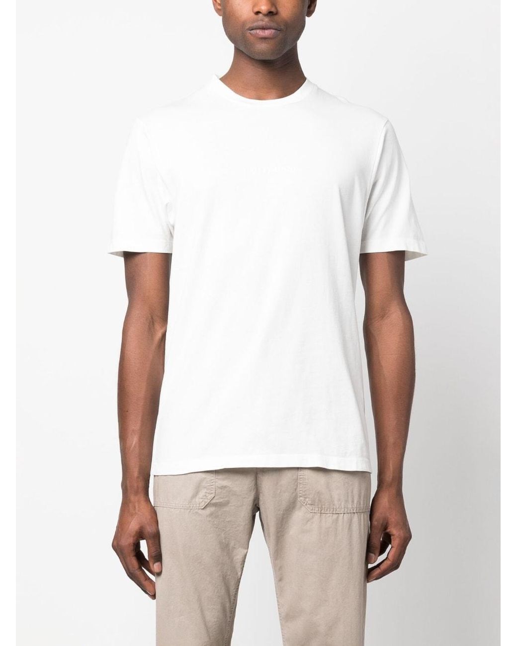 C P Company Natural Logo T-Shirt Clothing for men