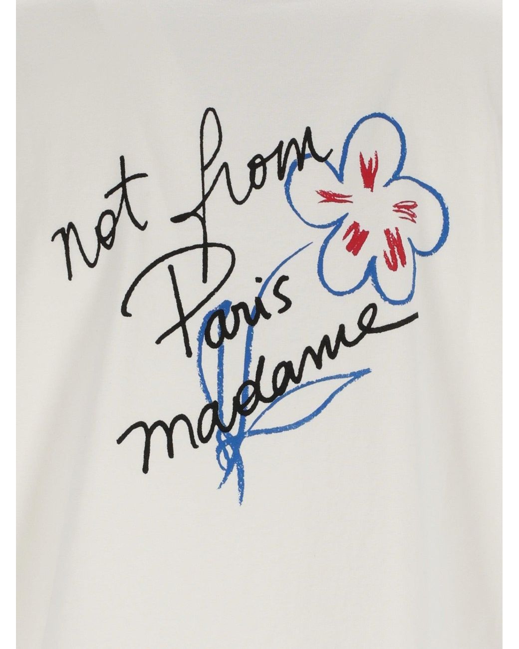 Drole de Monsieur White Off Esquisse Slogan Long Sleeve T Shirt