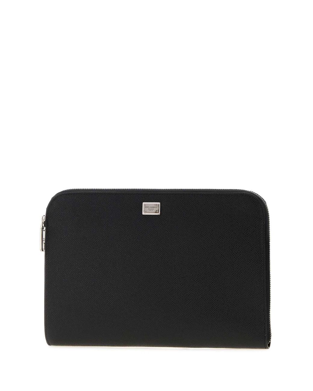 Dolce & Gabbana Black Dolce & Gabbana Leather Sicily Clutch for men