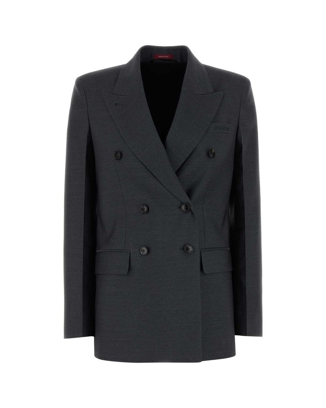 Gucci Black Graphite Wool Blazer