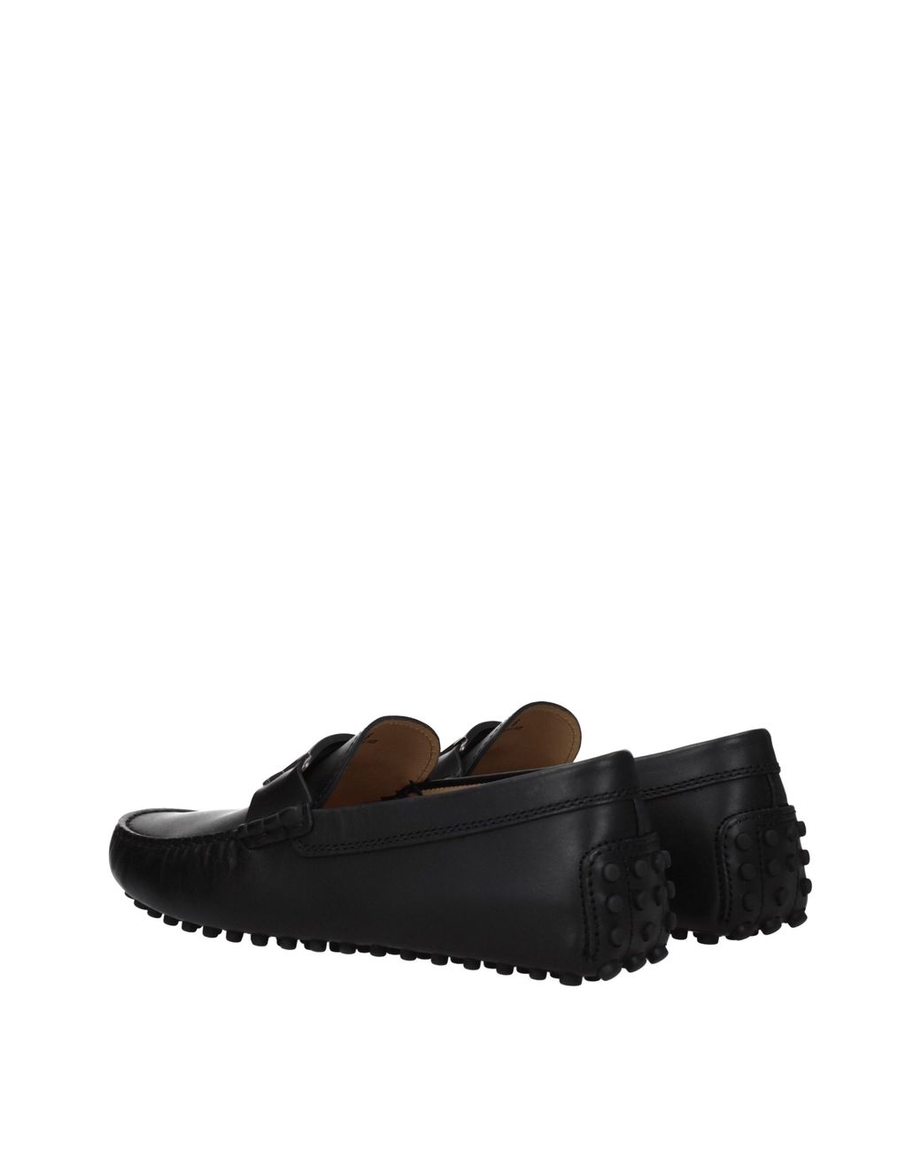 Tod's Black Moccasins Leather