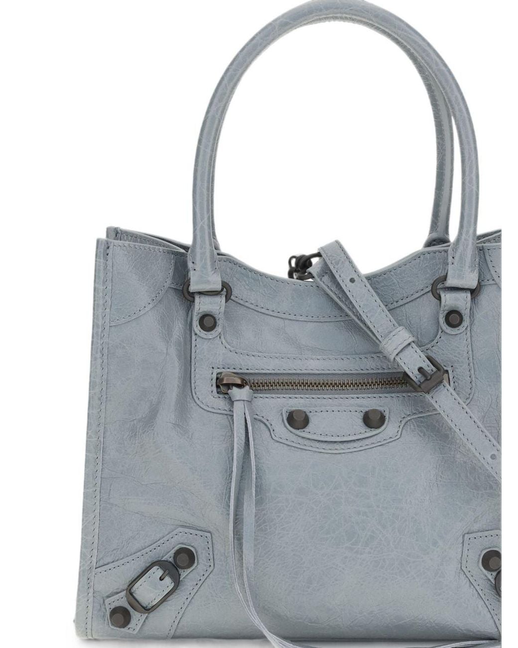 Balenciaga Gray Le City Mini Leather Tote