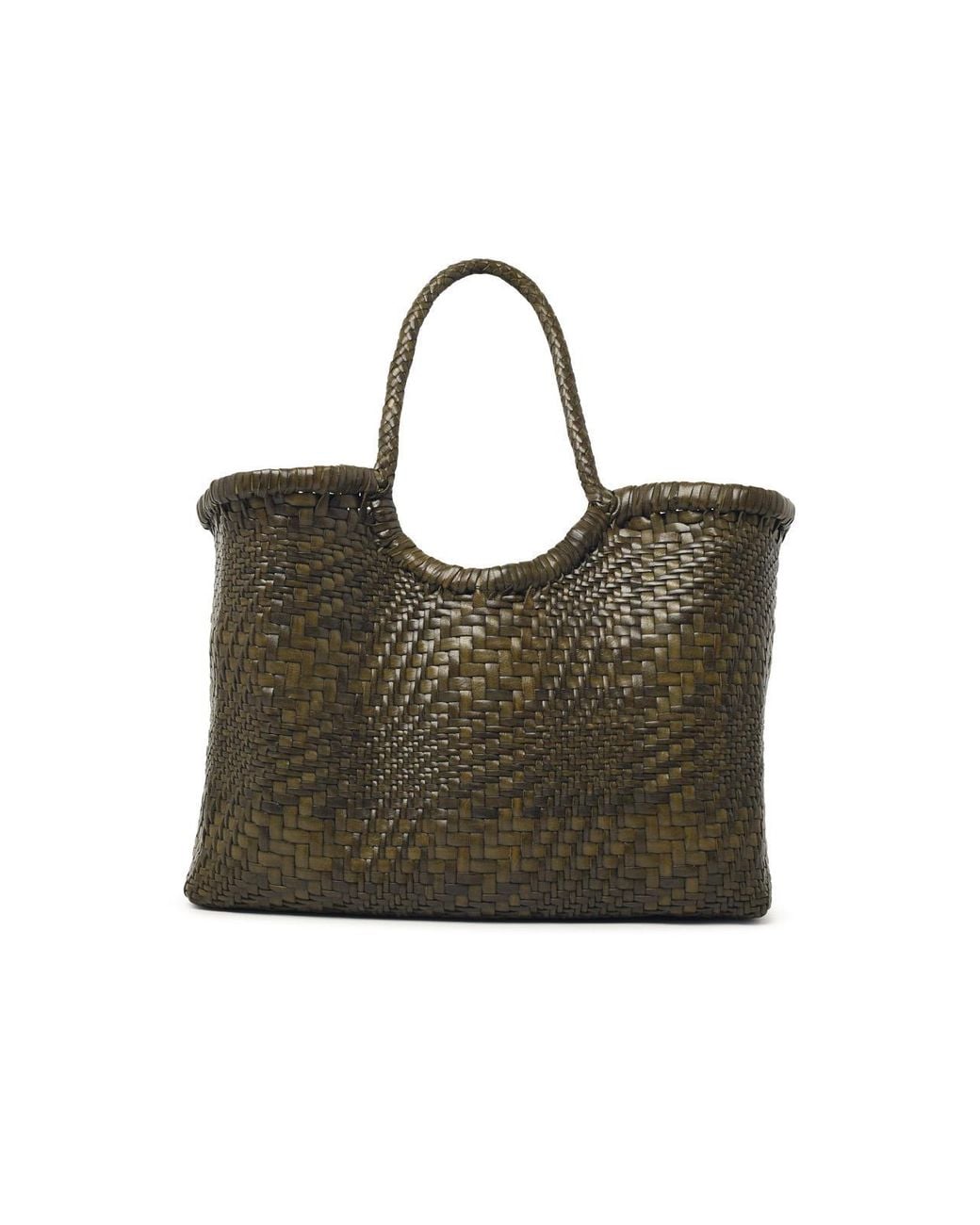 Dragon Diffusion Green 'Nantucket Optical' Khaki Leather Bag