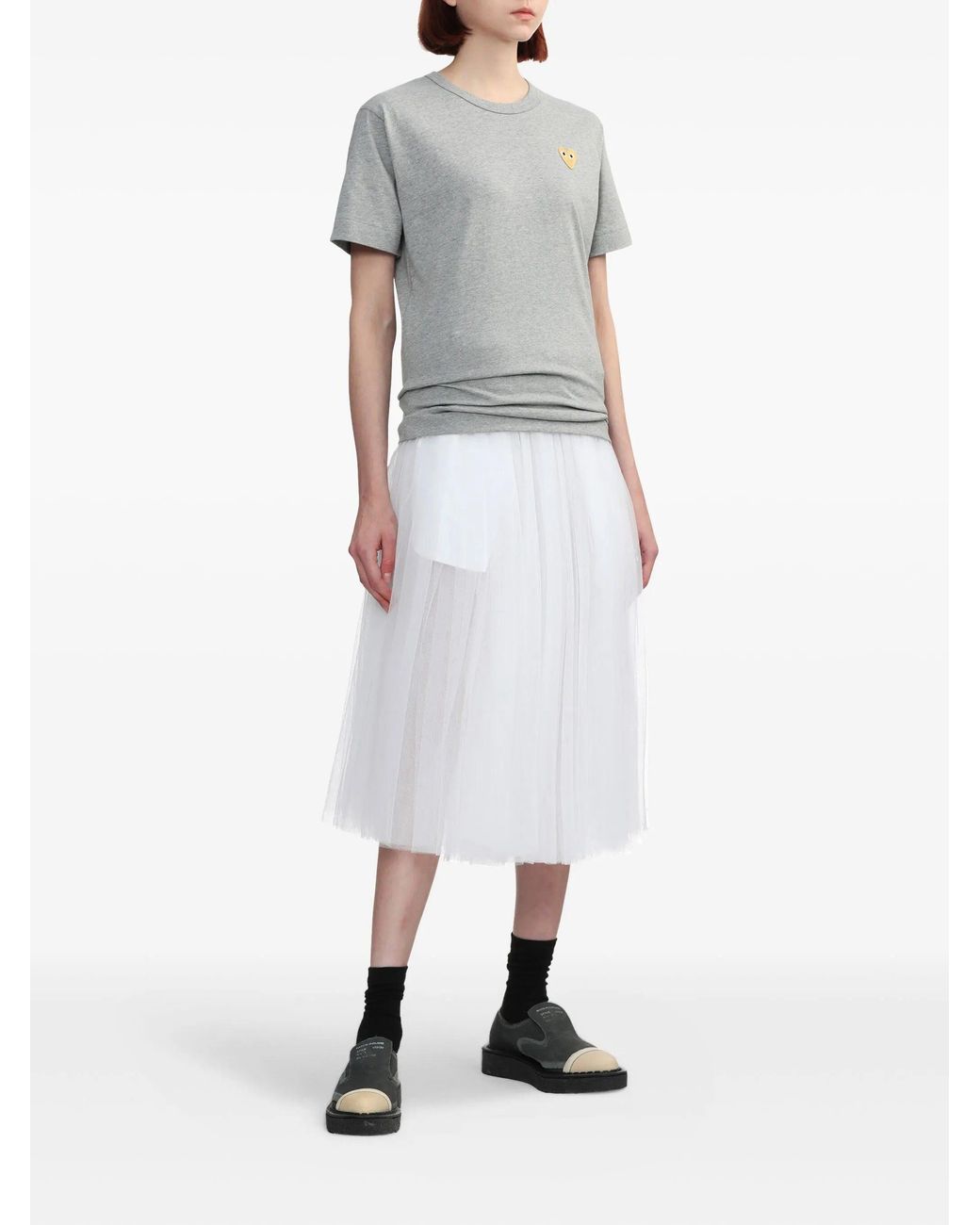 COMME DES GARÇONS PLAY Black U T-Shirt Emblem Knit