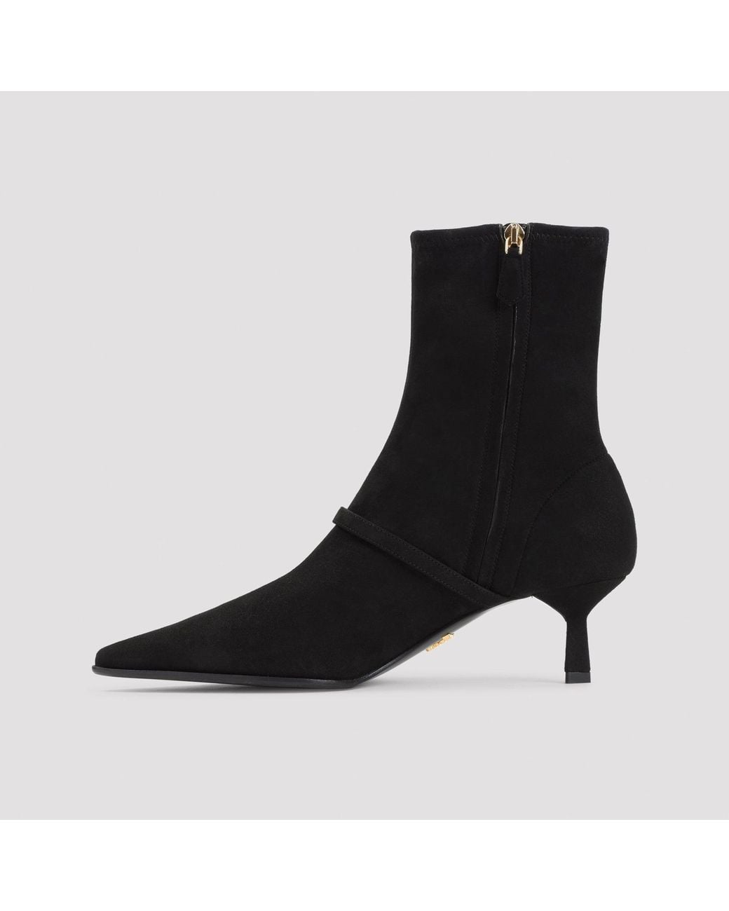 Prada Black Wildlederstiefel