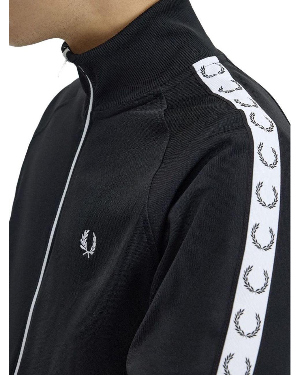 Fred Perry Black Felpa Tracksuit Con Logo E Zip