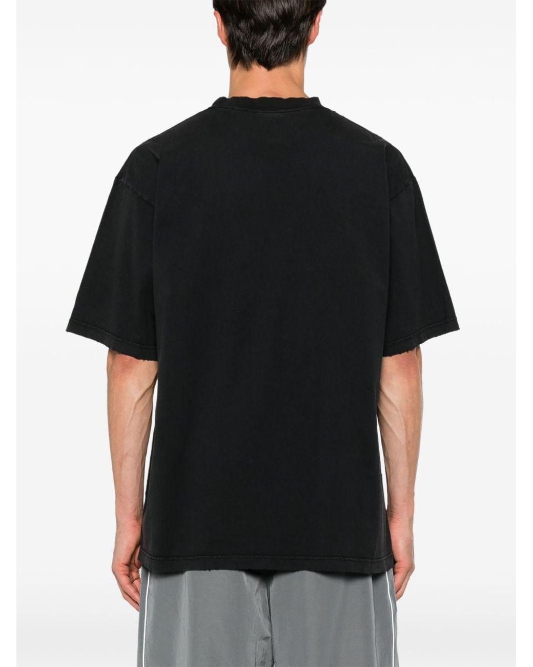 Balenciaga Black The Address Cotton T Shirt