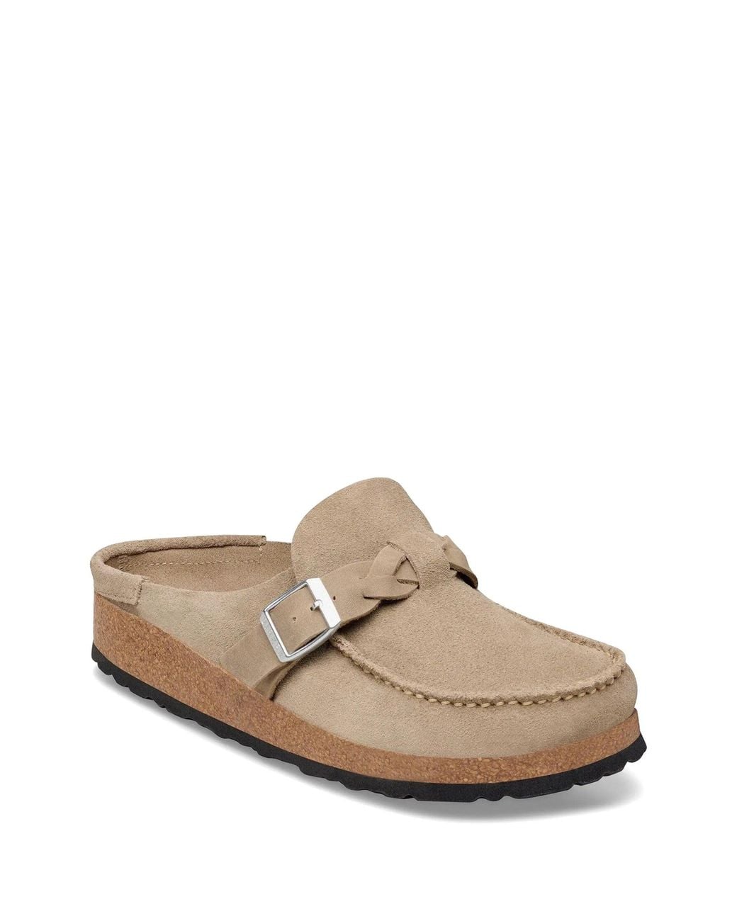 Birkenstock White Buckley Braided Taupe, Suede Leather