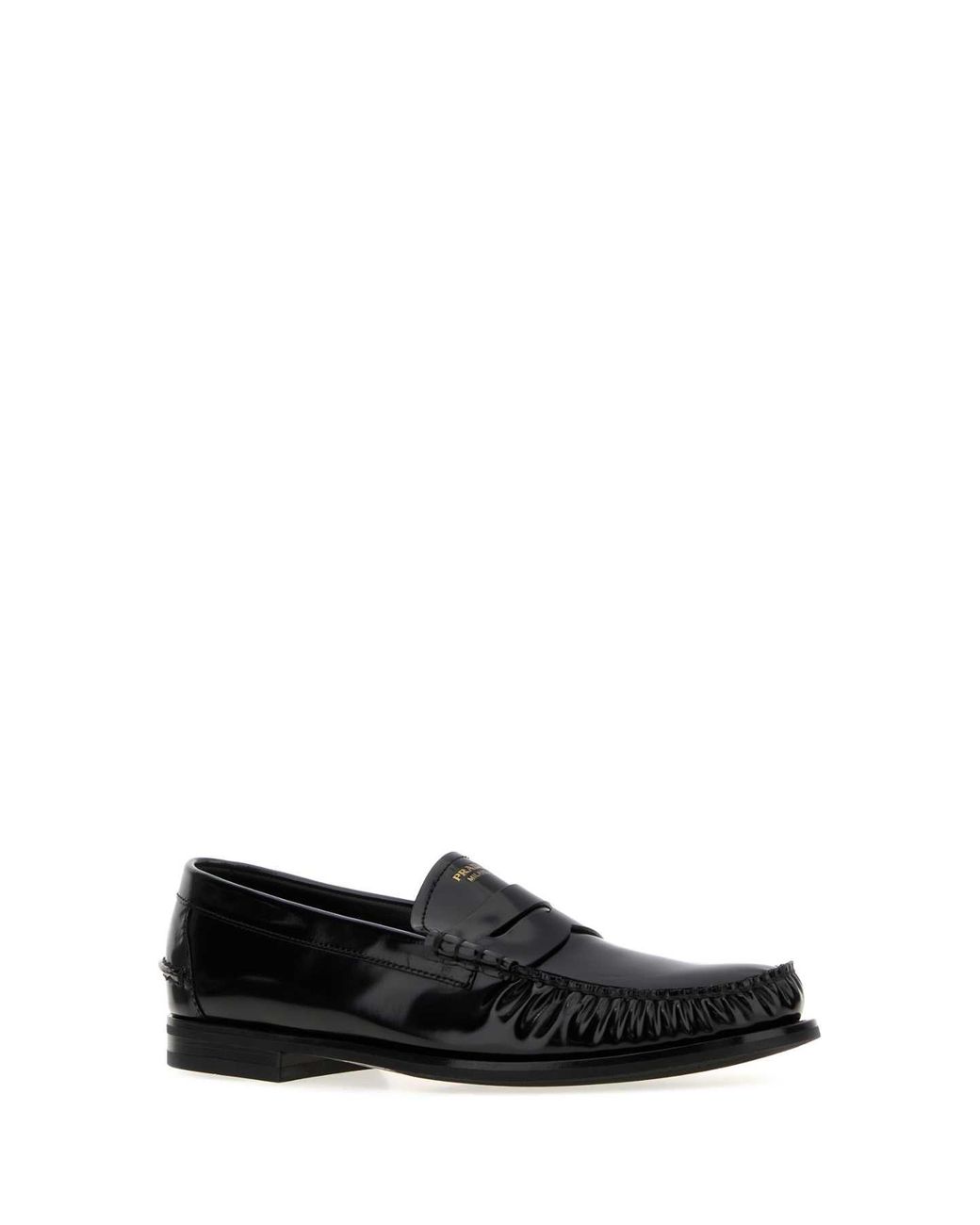 Prada Black Leather Loafers