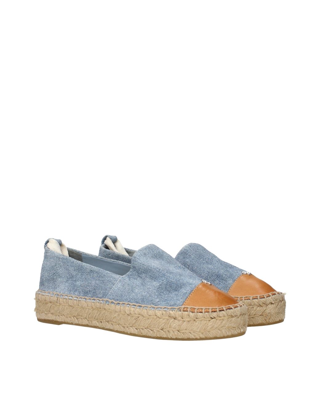 Tory Burch Blue Fabric Espadrillas/Cloud