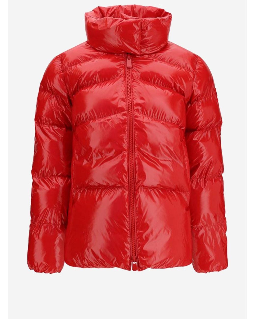 Pinko Red Nylon Padded Down Jacket