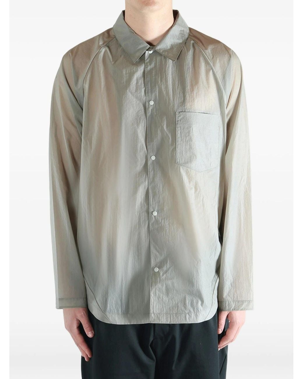 Goldwin Gray Sheer Nylon Wind Shirt