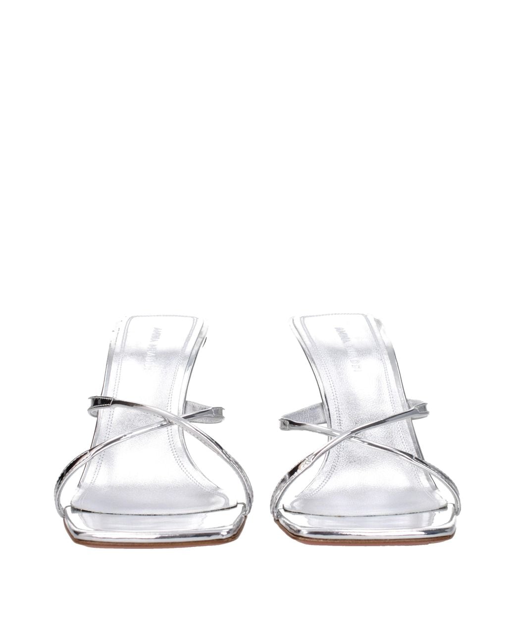 AMINA MUADDI White Adriana Patent Leather Sandals