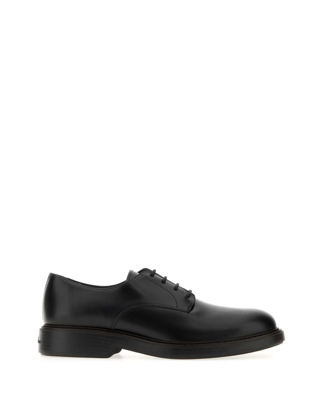 Hogan Black Leather H704 Lace Up Shoes