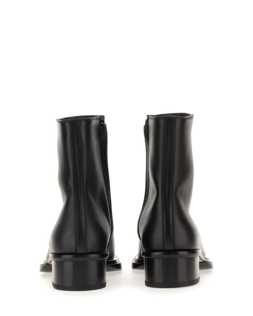 McQueen Black Cuban Stack Boot With 4.5 Cm Heel for men