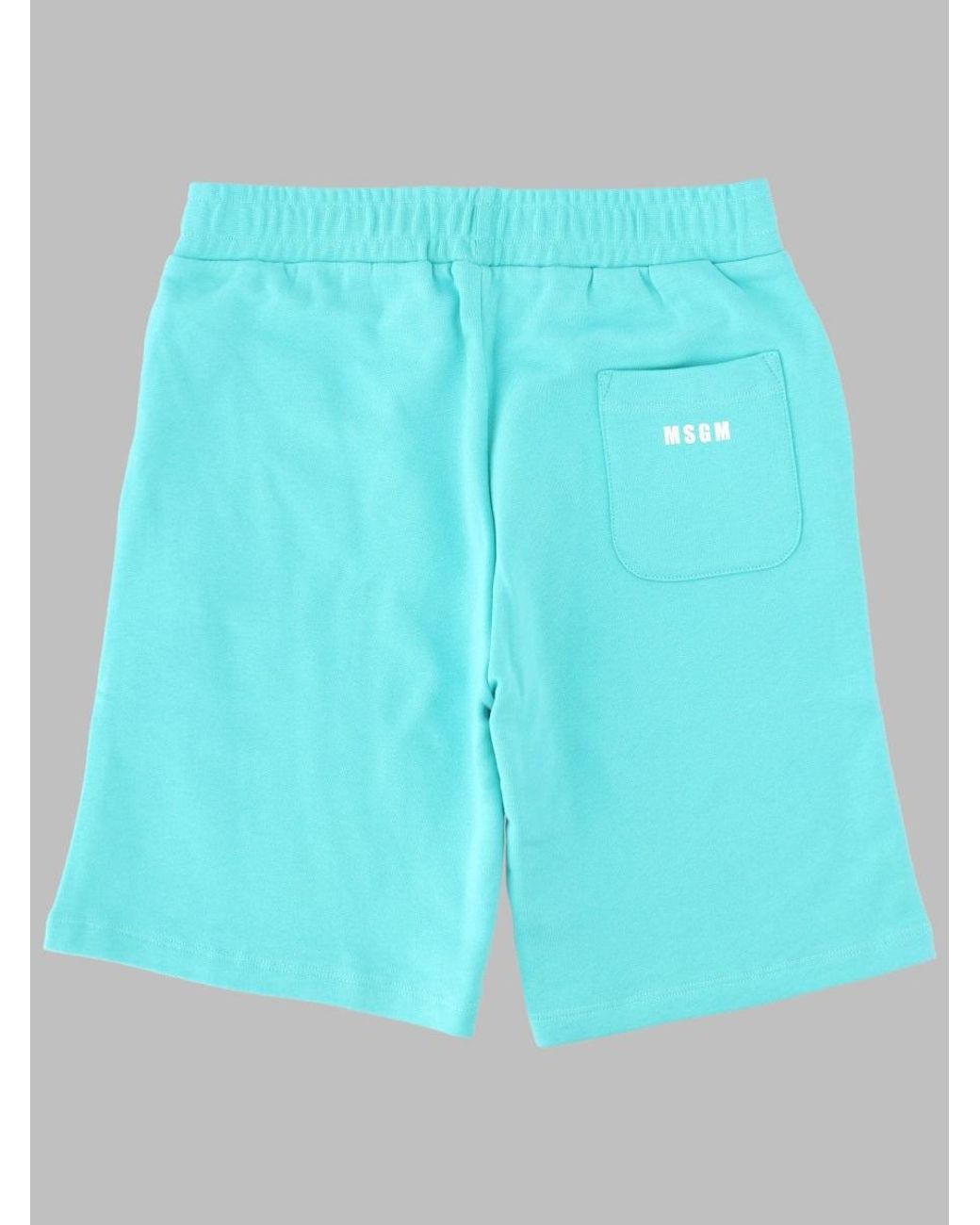MSGM Blue Organic Cotton Mini Sweatshirt Bermuda Teen)