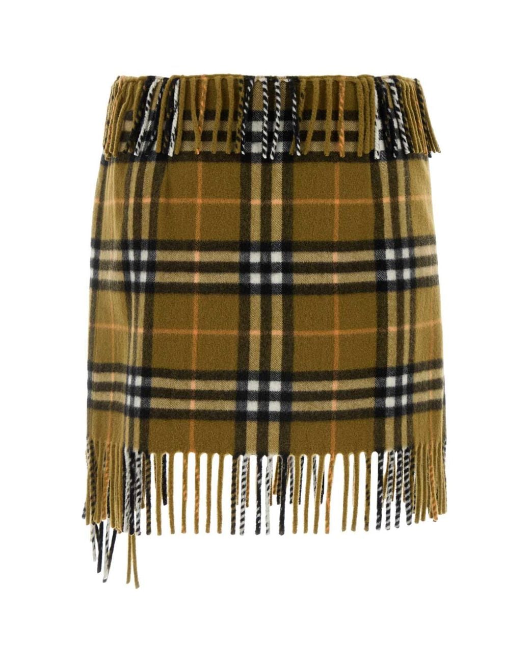 Burberry Black Embroidered Wool Blend Mini Skirt
