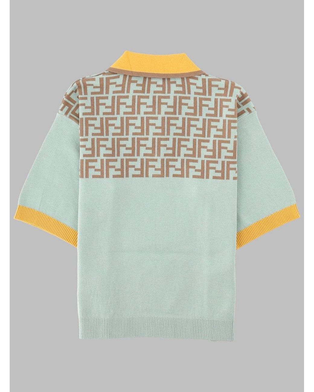 Fendi Gray Polo Maniche Corte