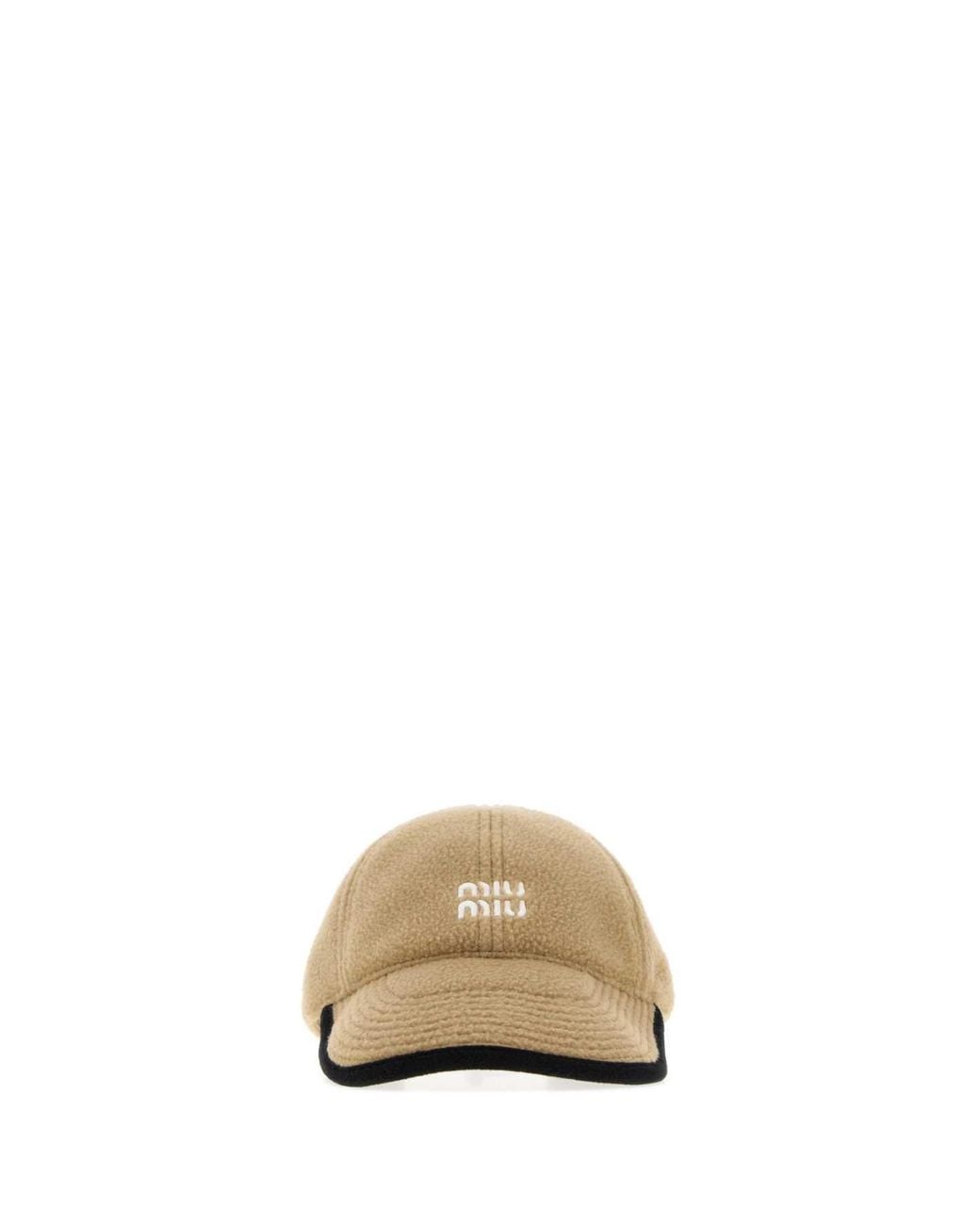 Miu Miu Natural Flannel Baseball Cap