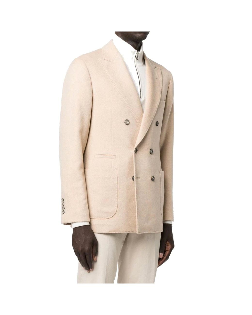 Brunello Cucinelli Natural Wool Jacket for men