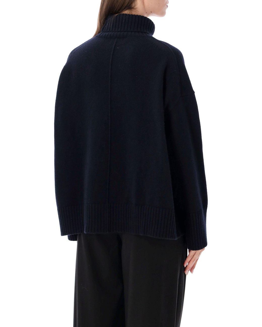 Soeur Blue Oversized Turtleneck Sweater