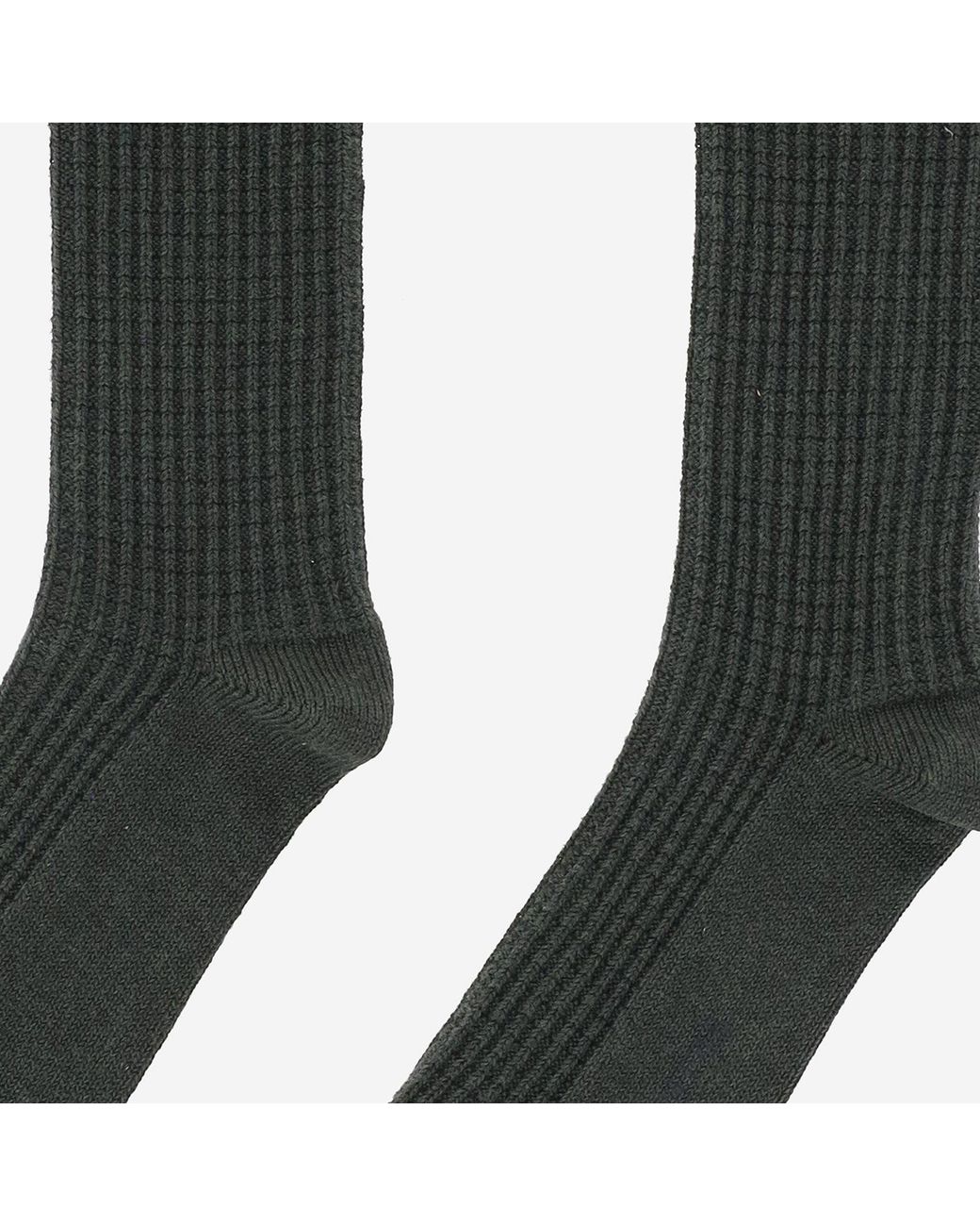 ANT45 Gray Ribbed Cotton Socks With Logo