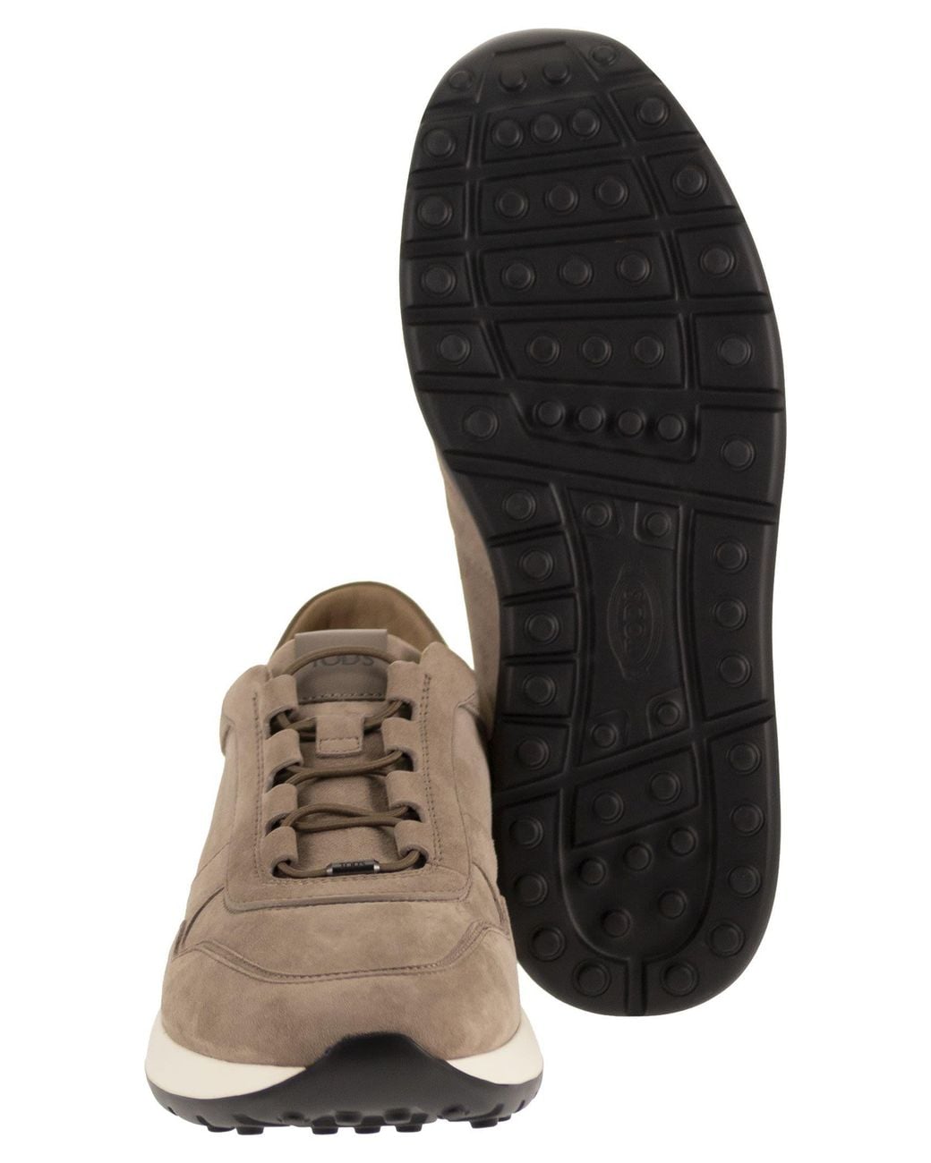 Tod's Brown Goatskin Suede Sneakers for men