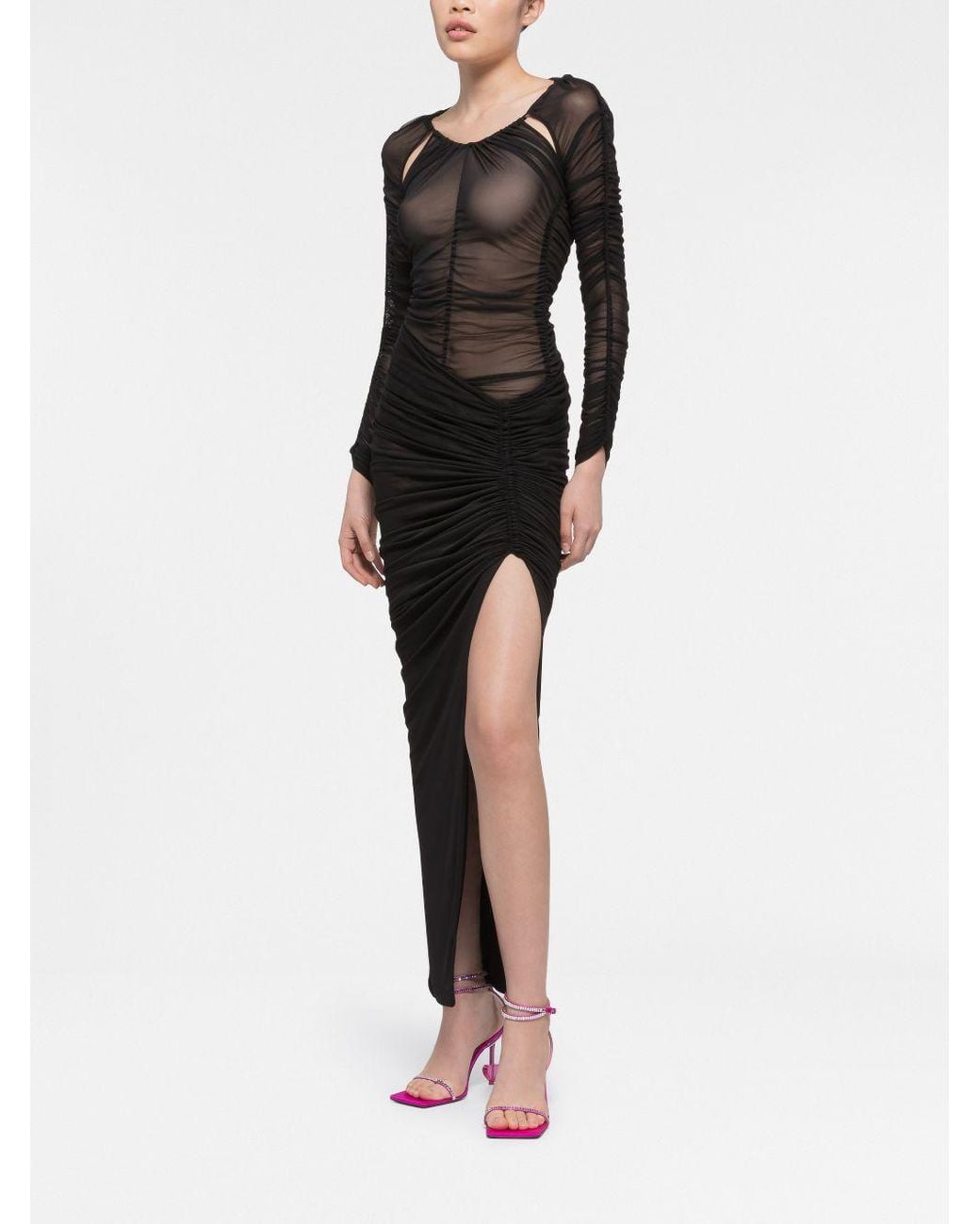 Az Factory By Ester Manas Black Side Slit Long Skirt