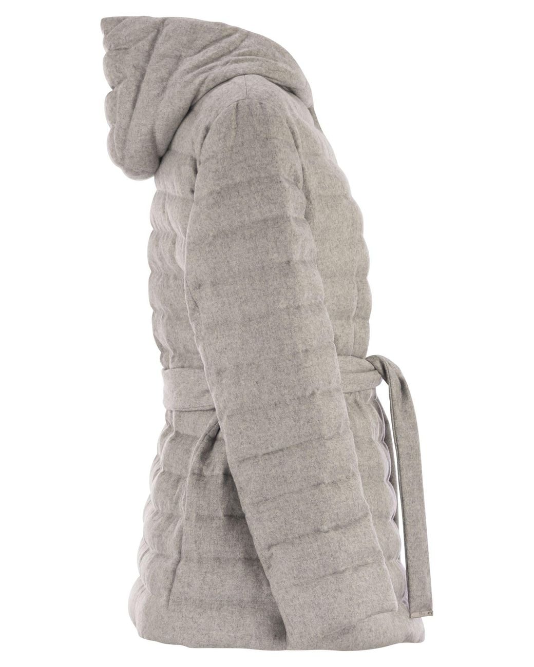 Herno Gray Silk And Cashmere Kimono Jacket