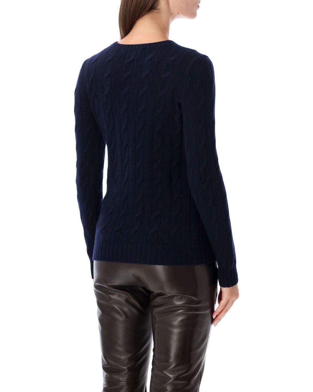 Ralph Lauren Blue Cable-Knit Cashmere Jumper