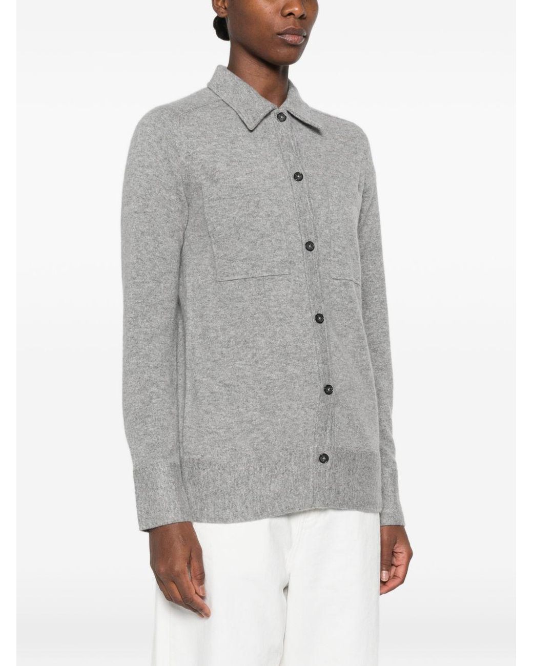 Totême Gray Cashmere Shirt