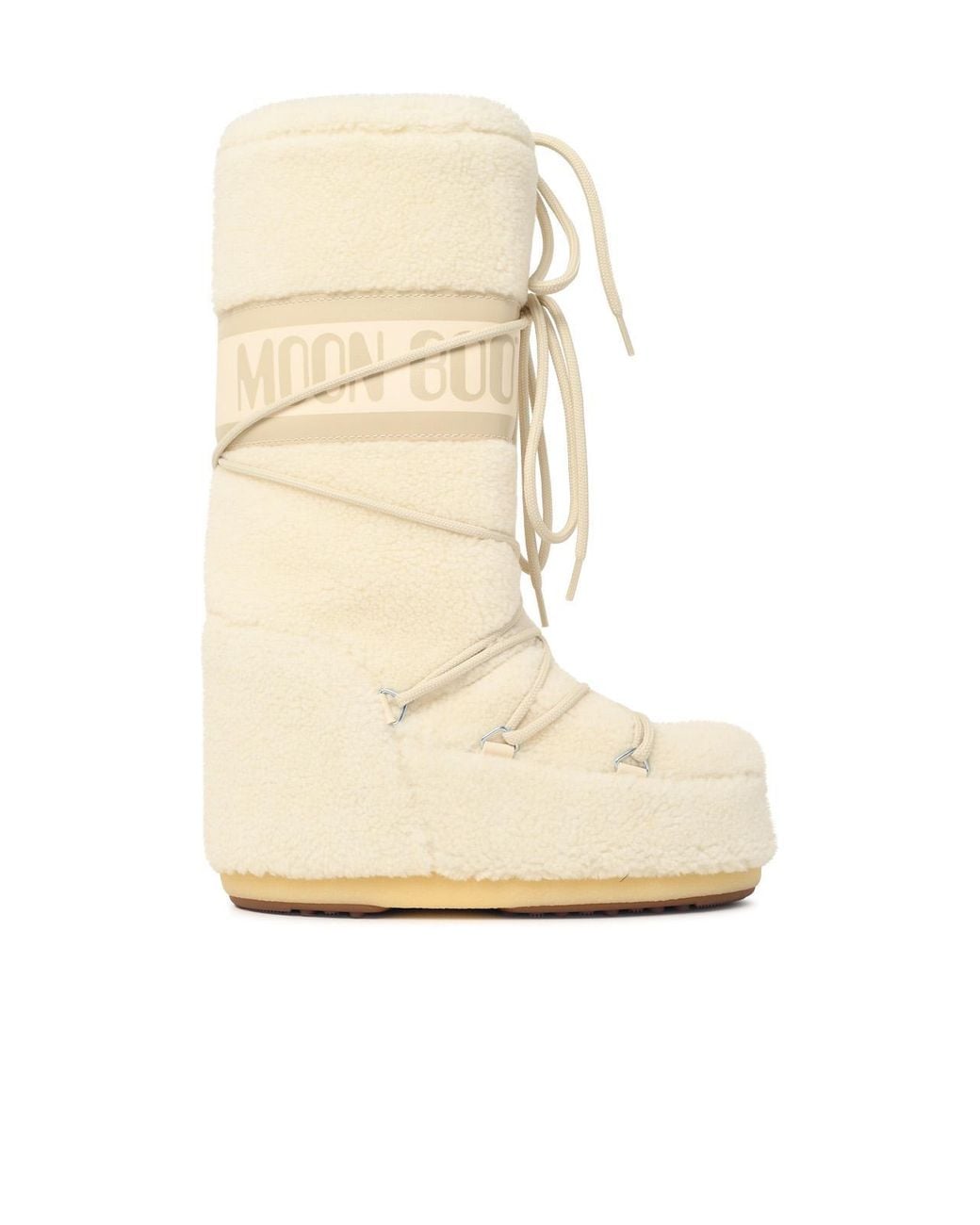 Moonboot Natural 'Mb Icon Fleece' Teddy Boots