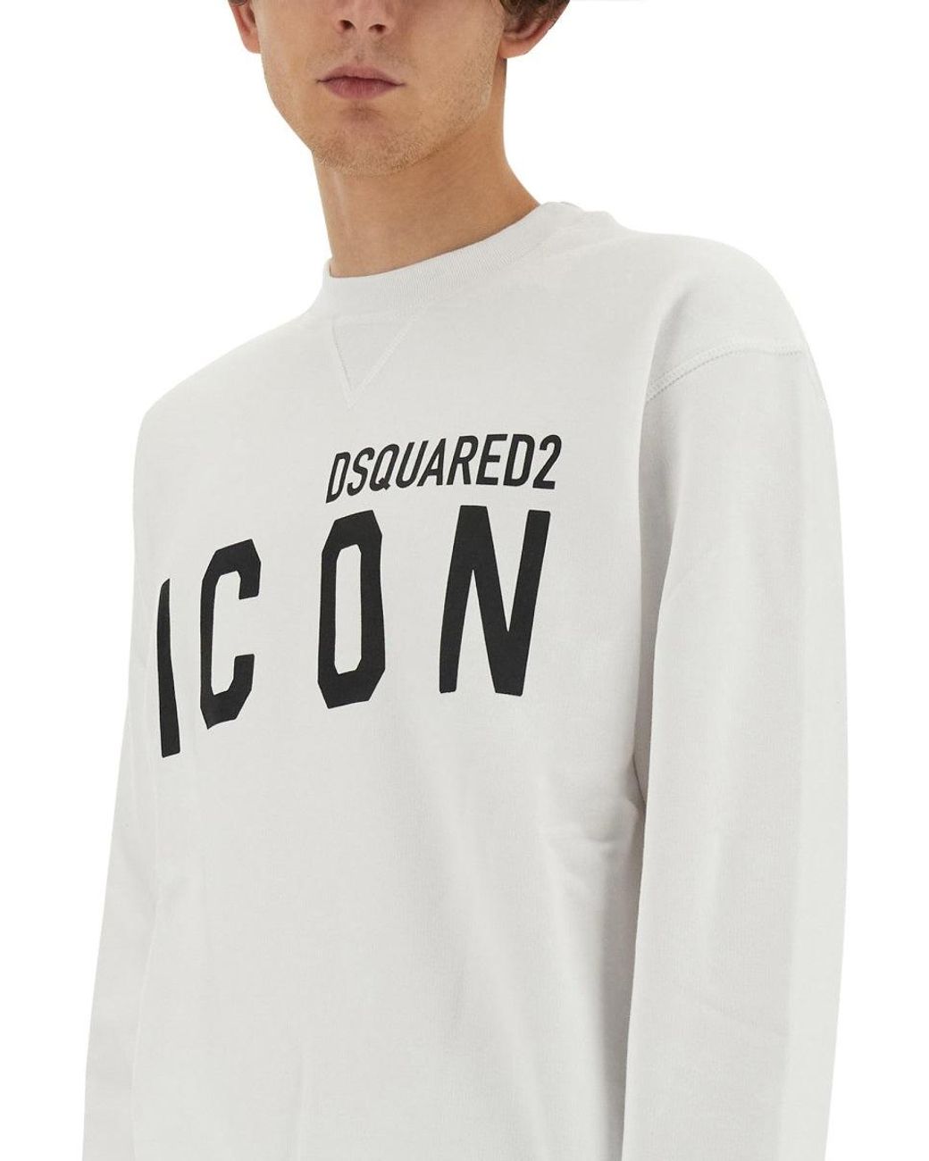 DSquared² White "Icon" Sweatshirt for men