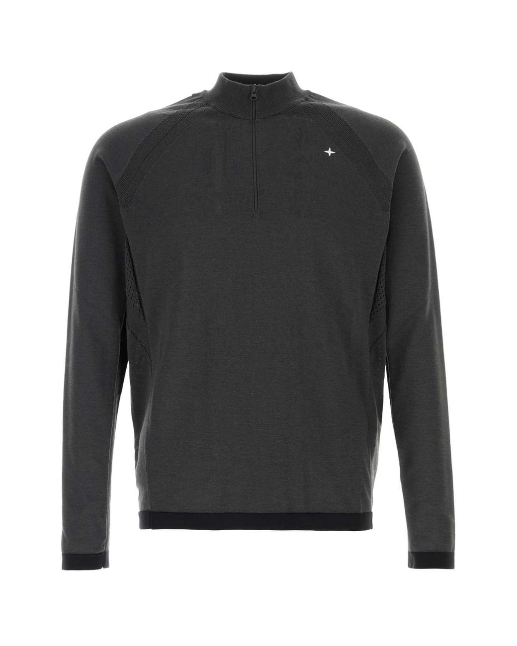 Stone Island Black Logo Sweaters for men