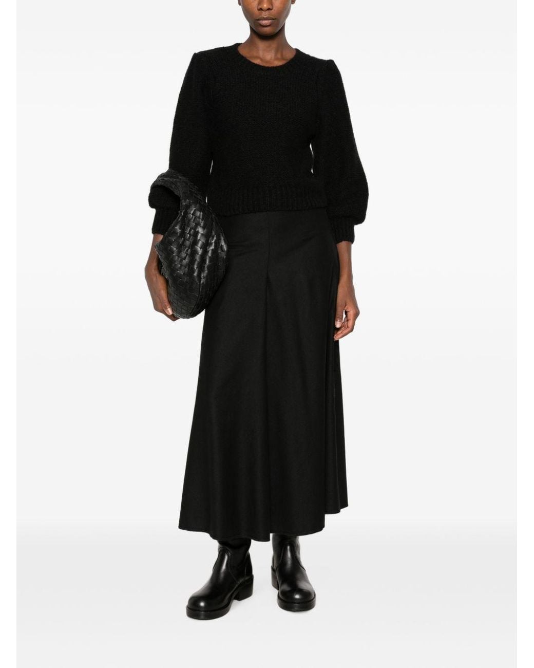 Susanne Bommer Black Wool Crewneck Jumper