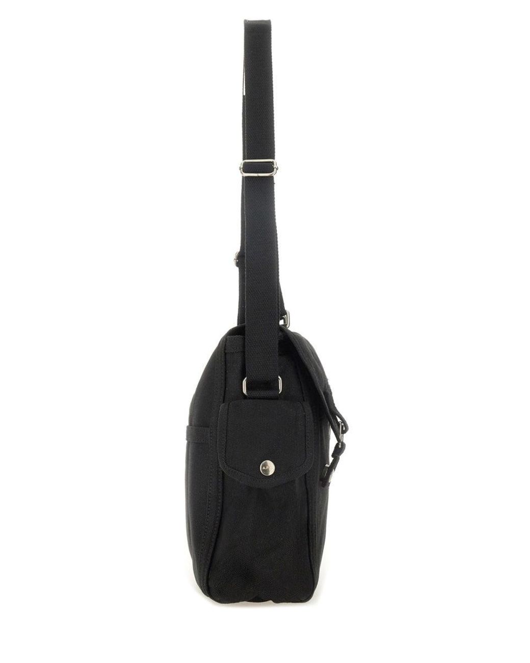 A.P.C. Black Borsa A Tracolla Con Logo for men