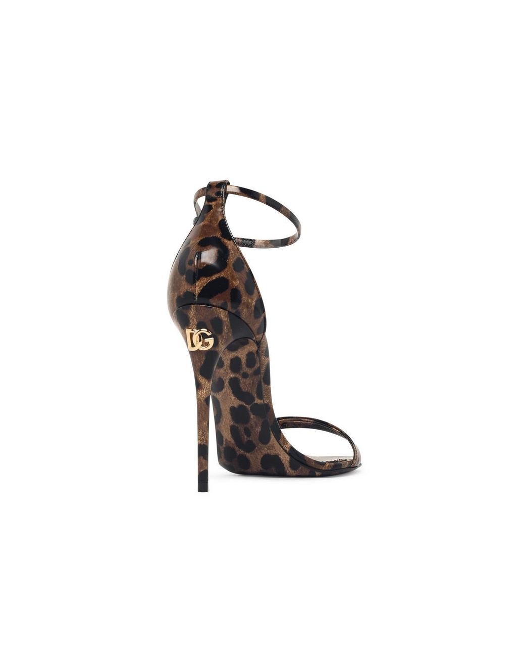 Dolce & Gabbana White Dolce & Gabbana Leopard Leather Sandals