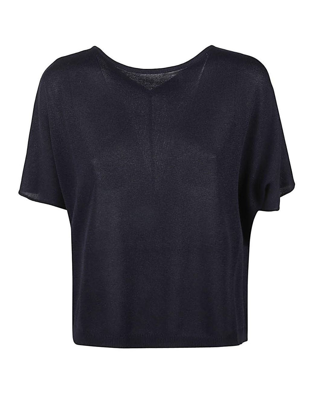 Base London Blue Cotton Blend Top