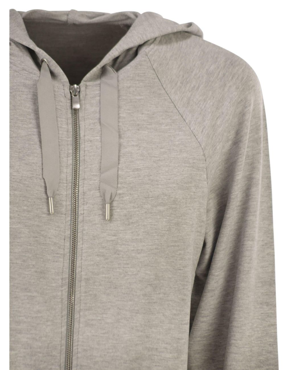 Majestic Gray Hooded Zip Up Sweatshirt