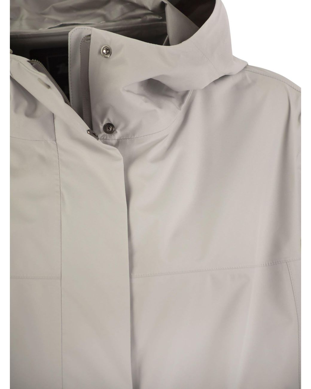 Herno Gray Laminar Parka With Hood
