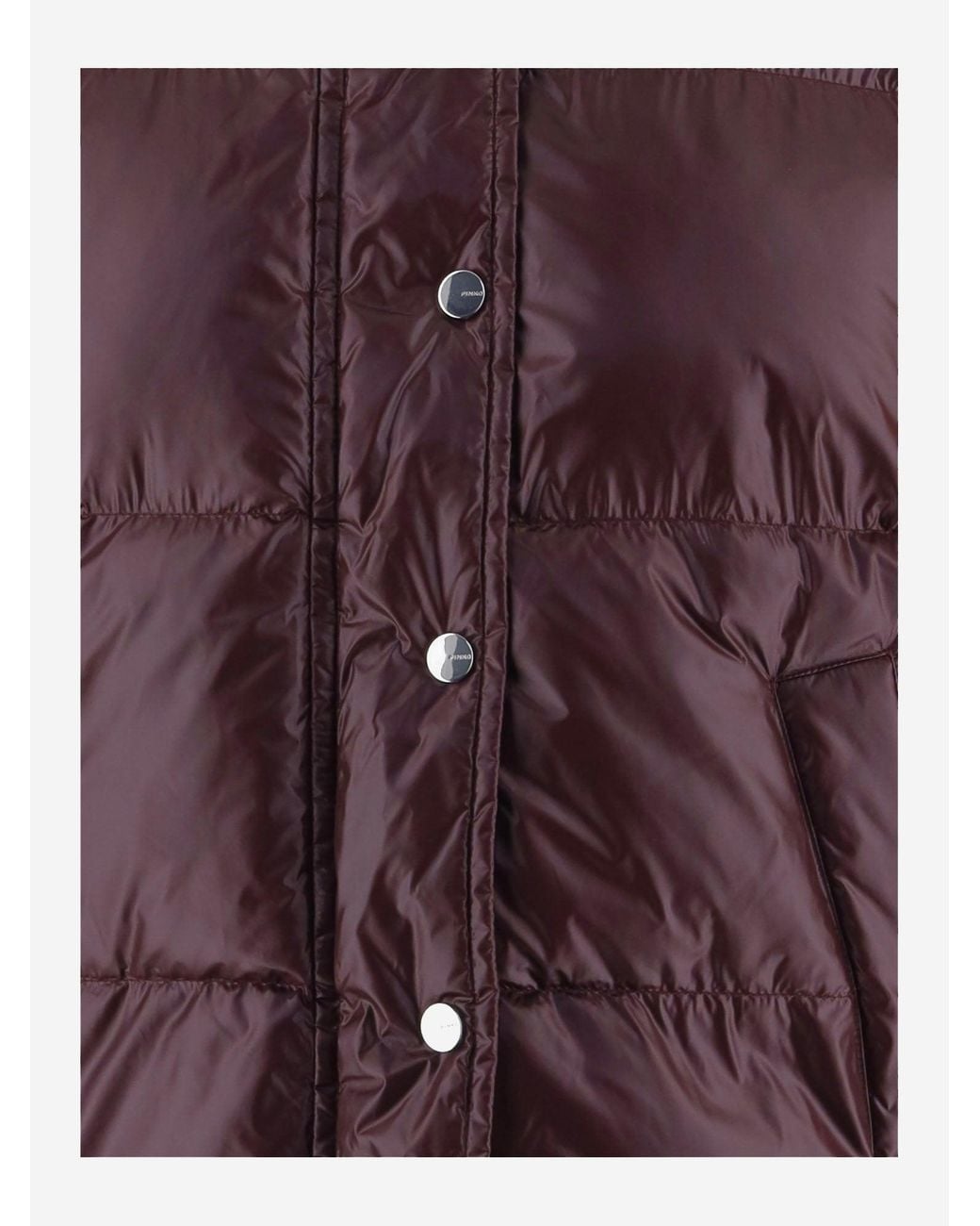 Pinko Purple Technical Fabric Down Jacket