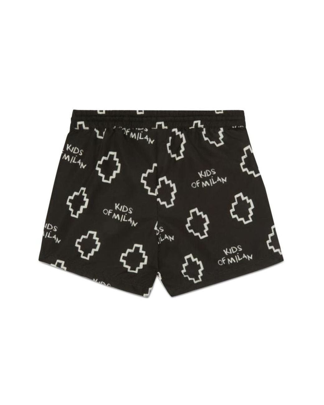 Marcelo Burlon Black Basic Logo Aop Beachwear Shor for men