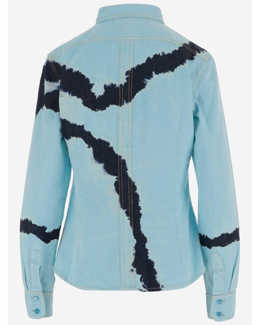 DON'T @ ME Blue Tie Dye Cotton Shirt