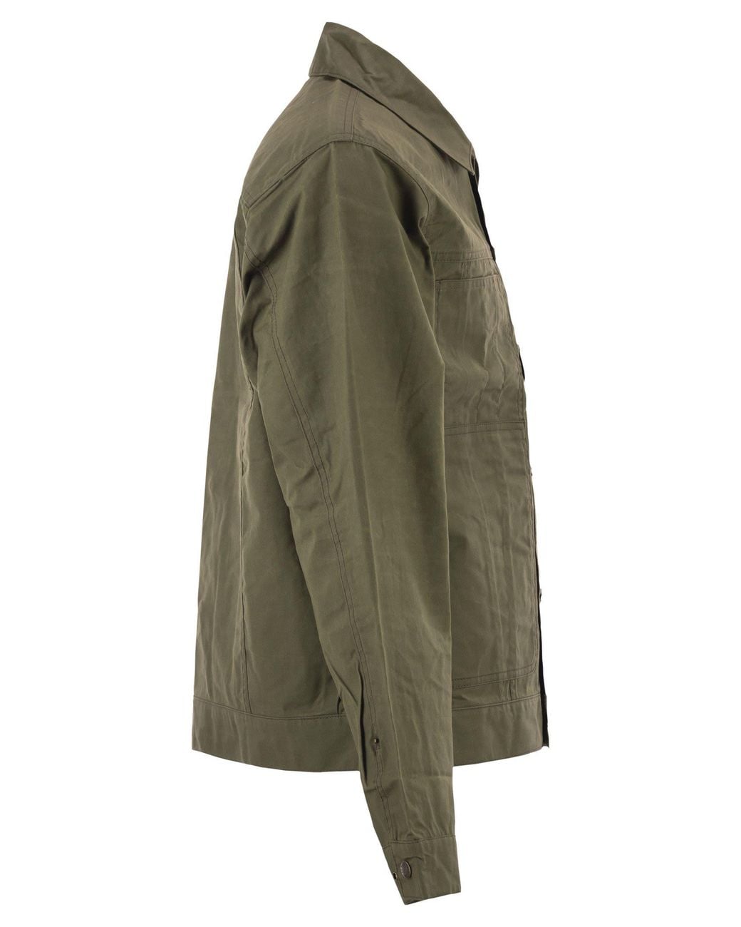 Filson Green Cotton Workwear Jacket With Utility Pockets