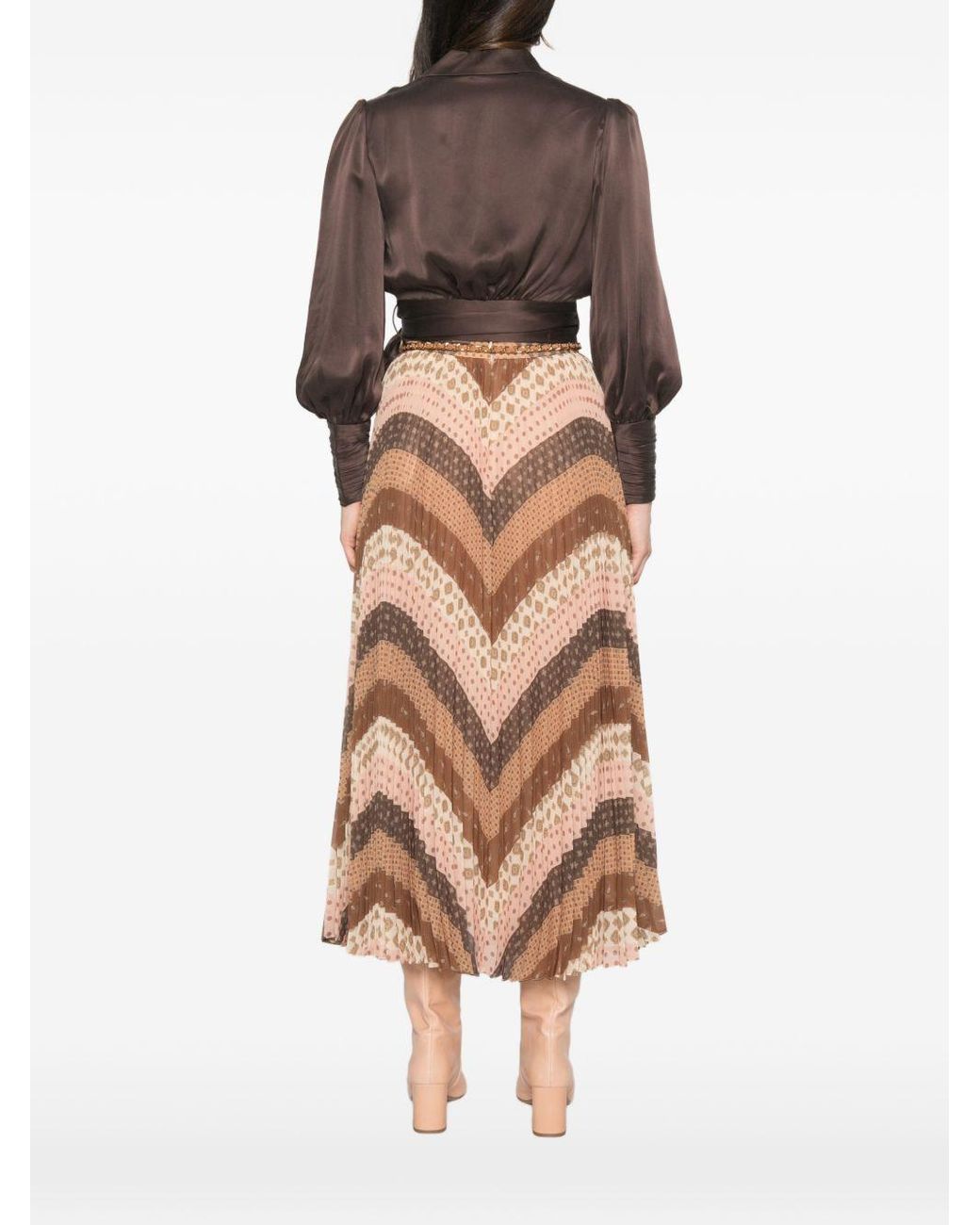 Zimmermann Brown Silk Wrap Top